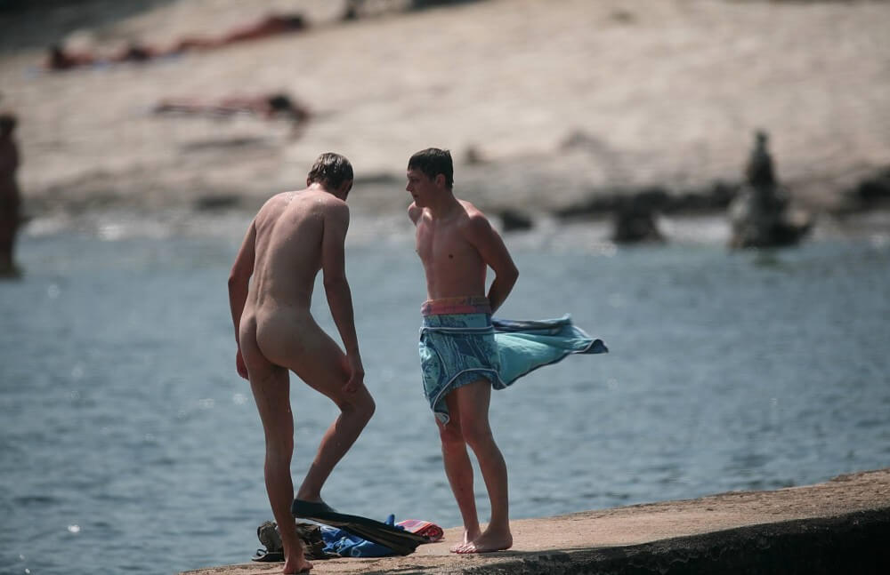 Nudists Boys - Water Prep On The Ledge - Thoughts on Naturism