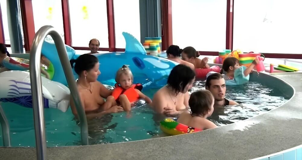 Indoor Swim Exercise - Nudity promotes a better understanding of oneself and ones feelings