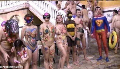 Body paint award lines Full HD - Family nudism in its cultural context