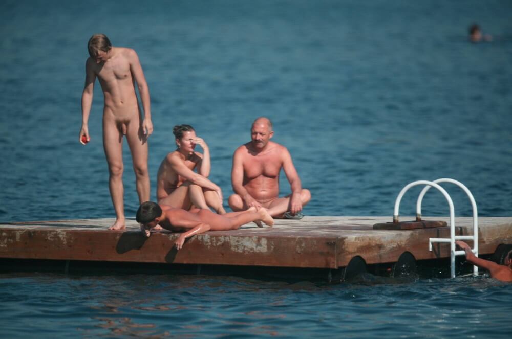 Naturist Family Water Slab pics - Advocates of naturism and nudism live in harmony with nature
