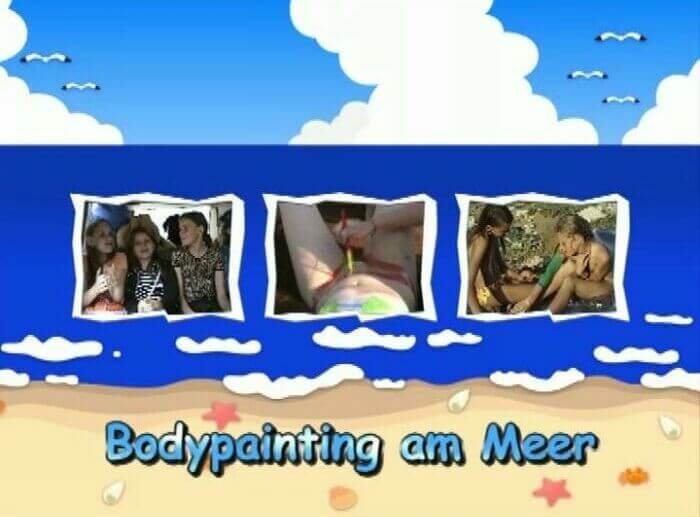 Naturistin: Bodypainting am Meer - Nudism and naturism are closer to natural harmony