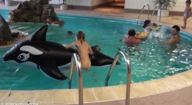 Naturism - Indoor dolphin ride Full HD upd - Freedom and harmony in nudism