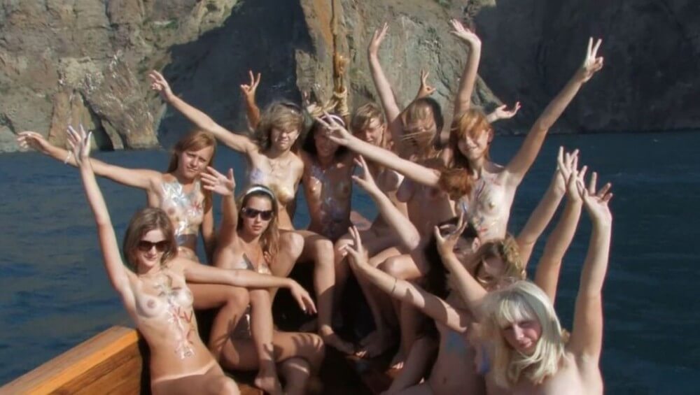 Nudist Girls Boat Cruise Full HD - Clothing is also a mask for a nudist